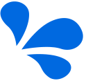Splash (Blue, Large, Right) | Graphical Element