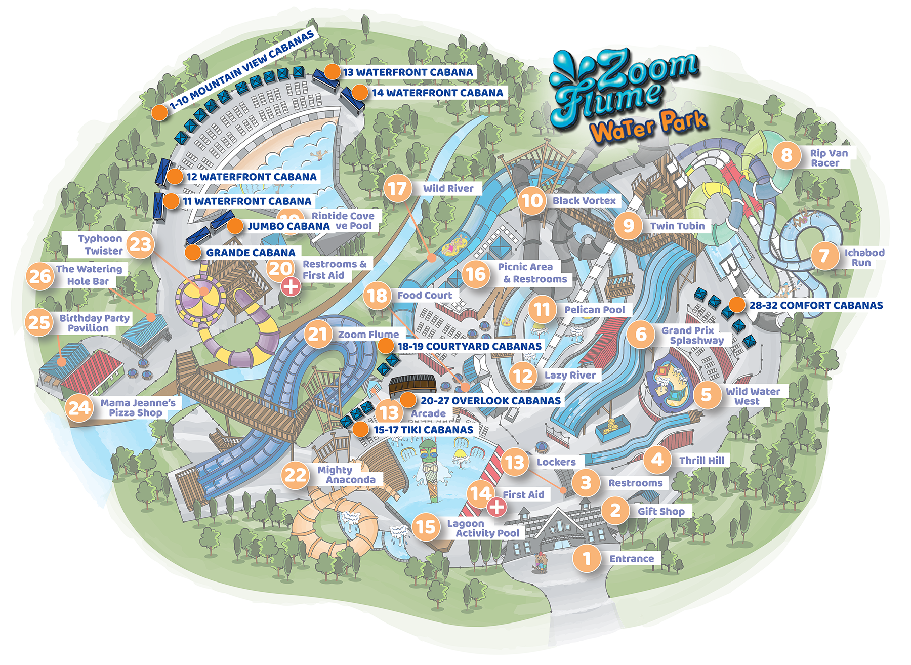 Zoom Flume Cabana Map 2026